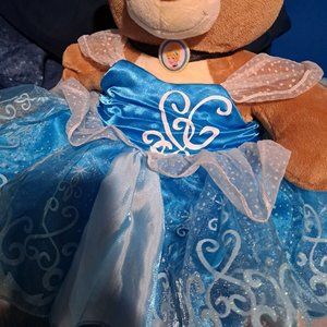 Dress ONLY Build A Bear Dress & necktie Disney blue pretty girl toy for bears